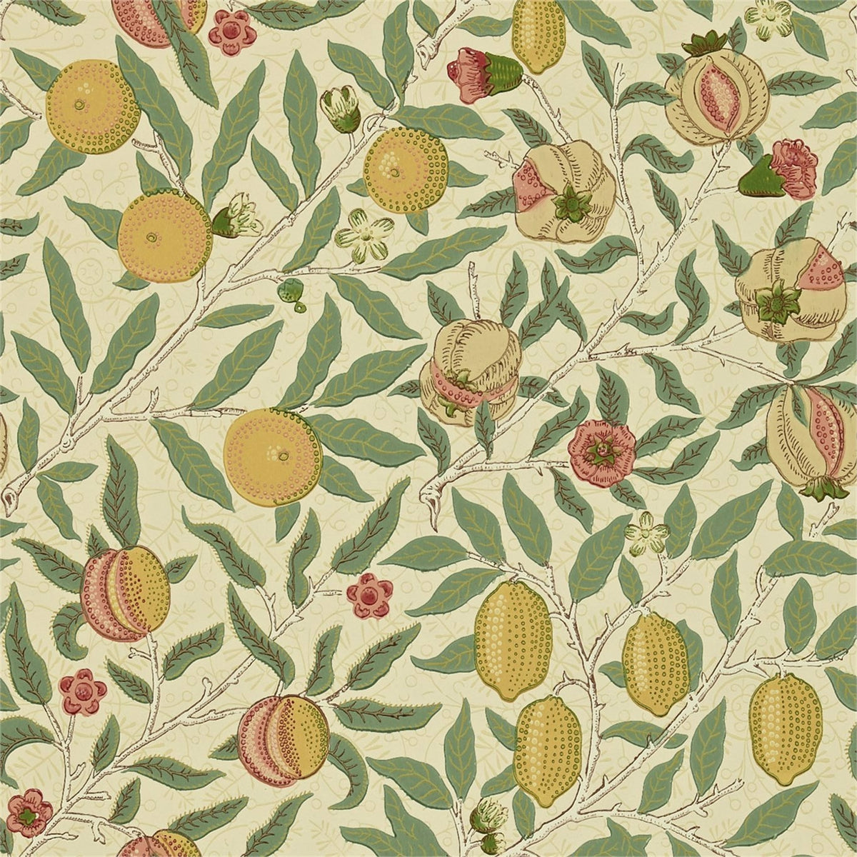 Fruit W/P Tapet Beige/Gold/Coral tapet fran Morris & Co