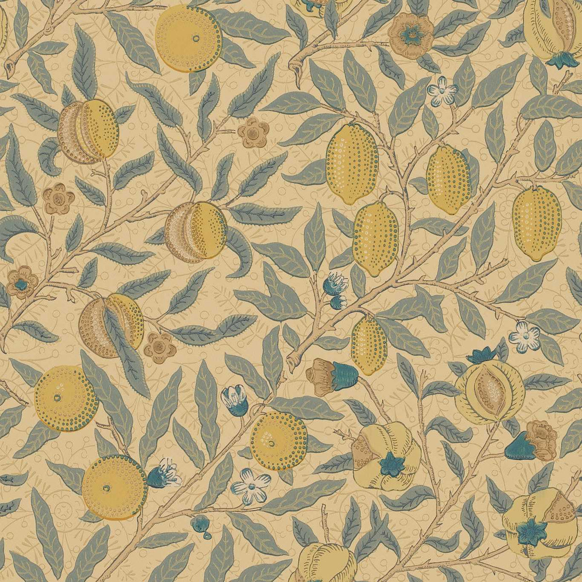 Fruit W/P Tapet Blue Gold & Brown tapet fran Morris & Co