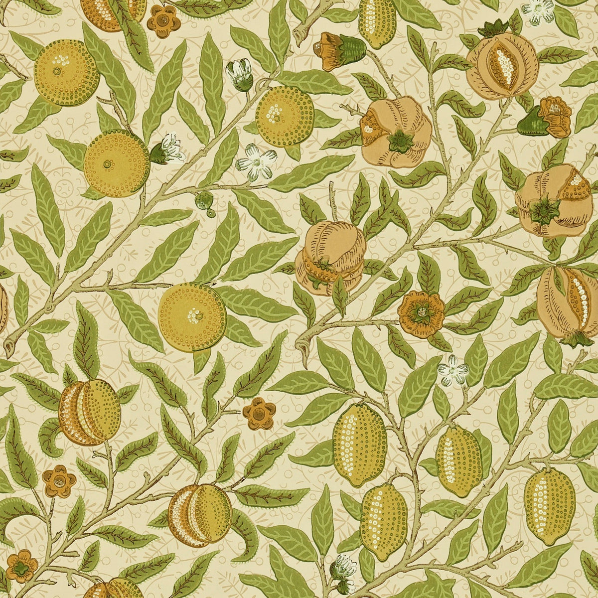 Fruit W/P Tapet Lime/Green/Tan tapet fran Morris & Co