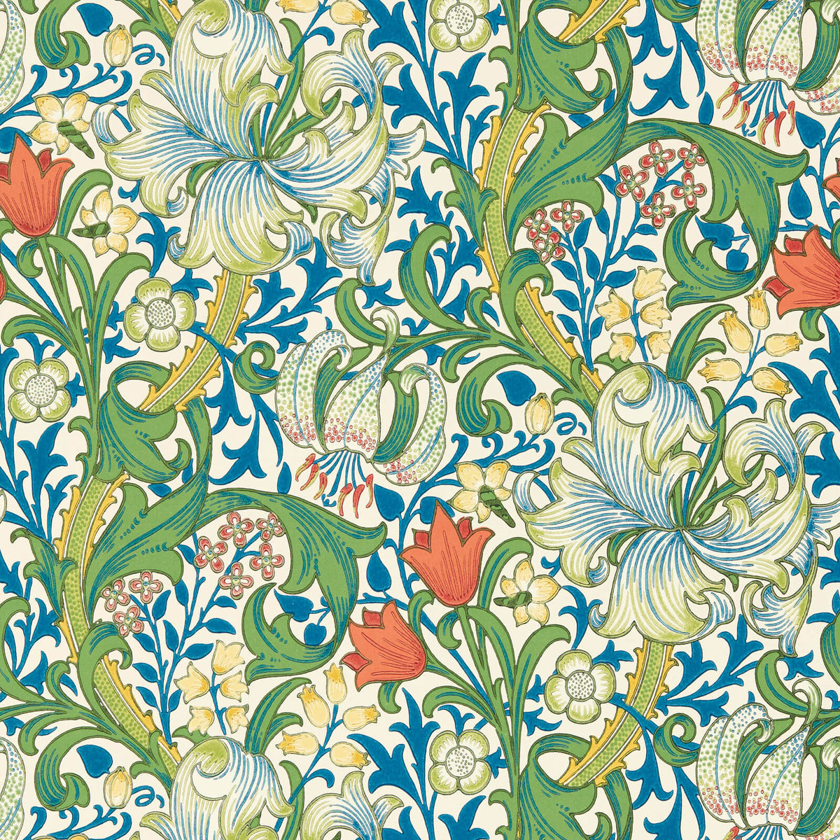 Golden Lily Tapet Twister tapet fran Morris & Co