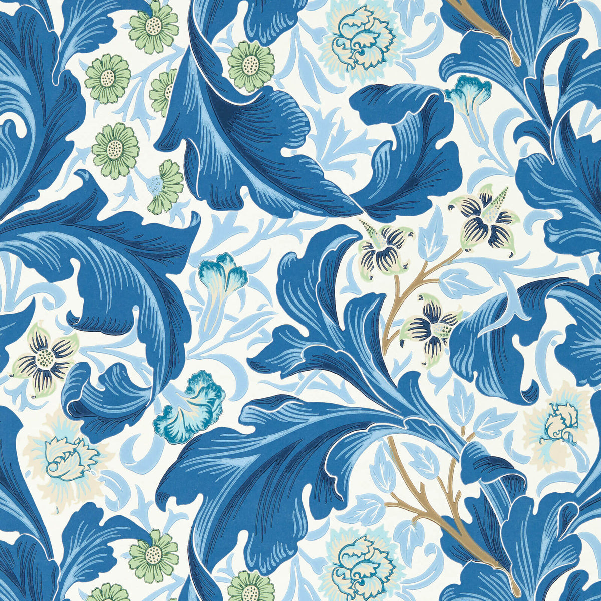 Leicester Tapet Paradise Blue tapet fran Morris & Co