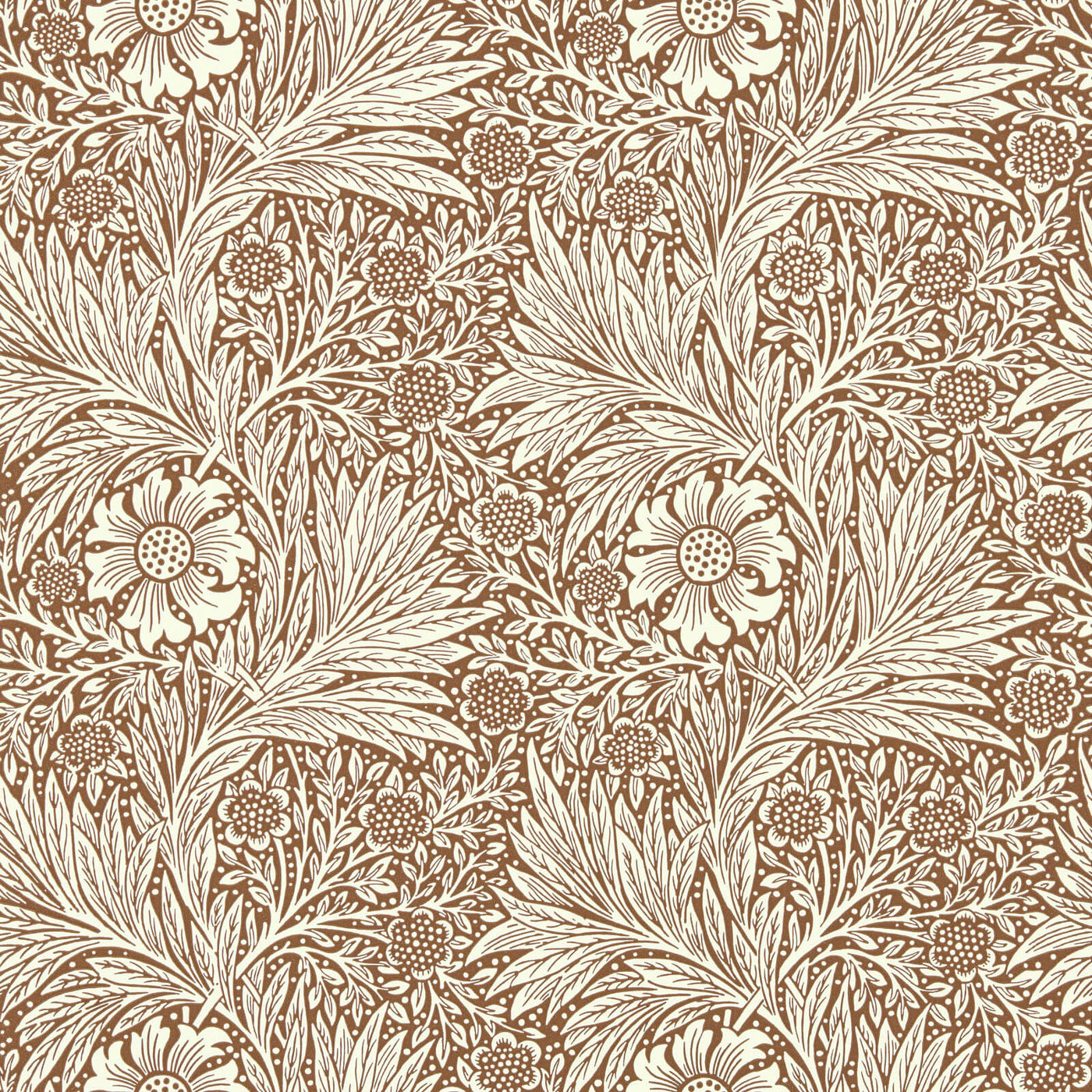 Marigold Tapet Chocolate/Cream tapet fran Morris & Co