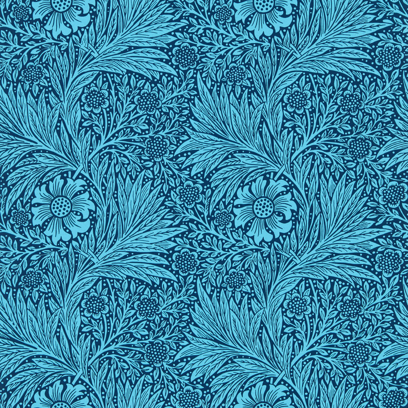 Marigold Tapet Navy tapet fran Morris & Co