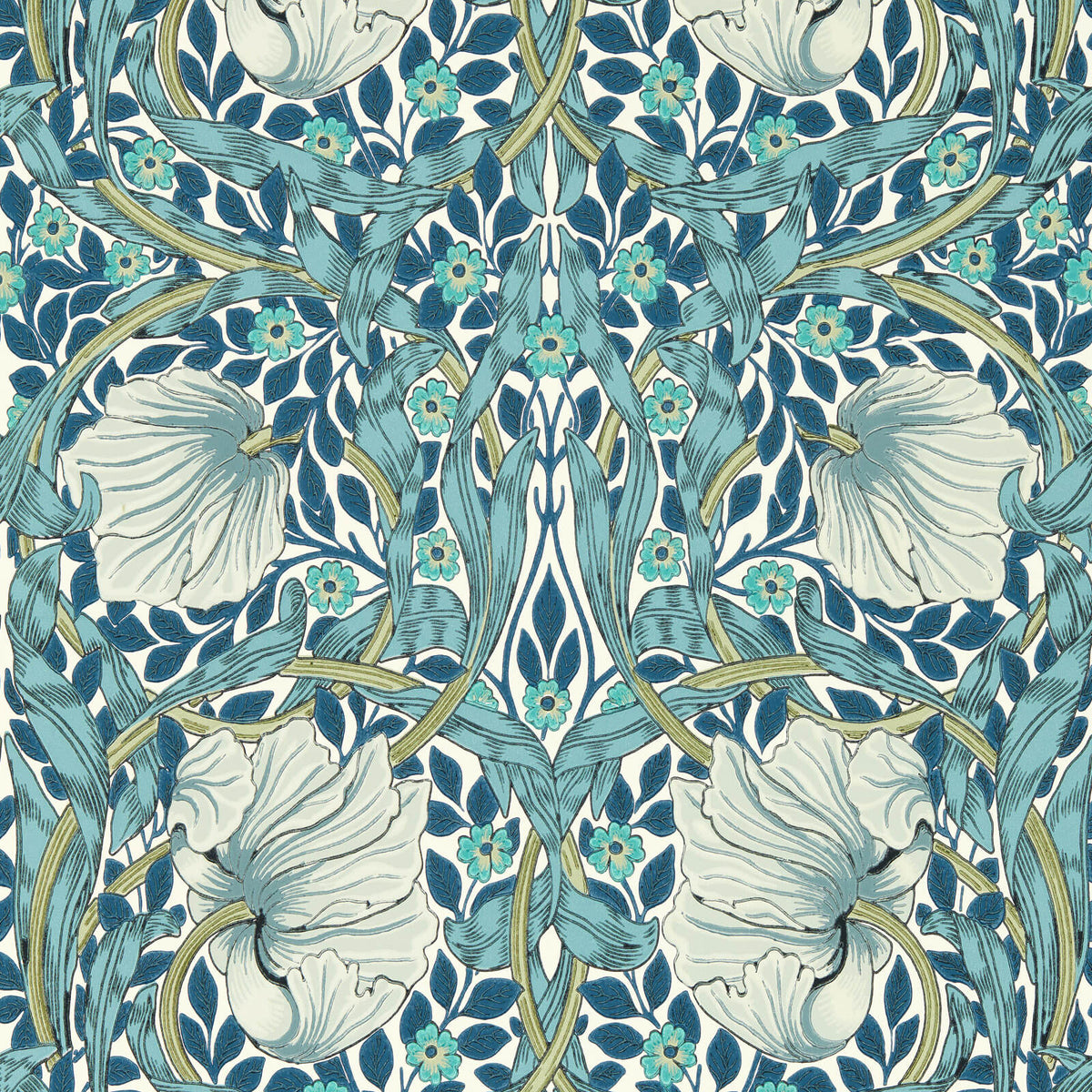 Pimpernel Tapet Cobalt/Mineral tapet fran Morris & Co