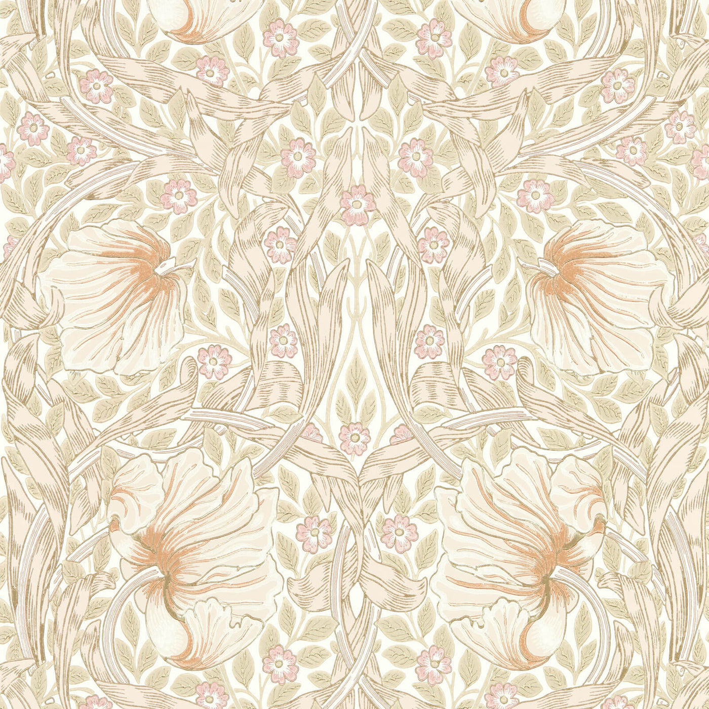 Pimpernel Tapet Cochineal Pink tapet fran Morris & Co