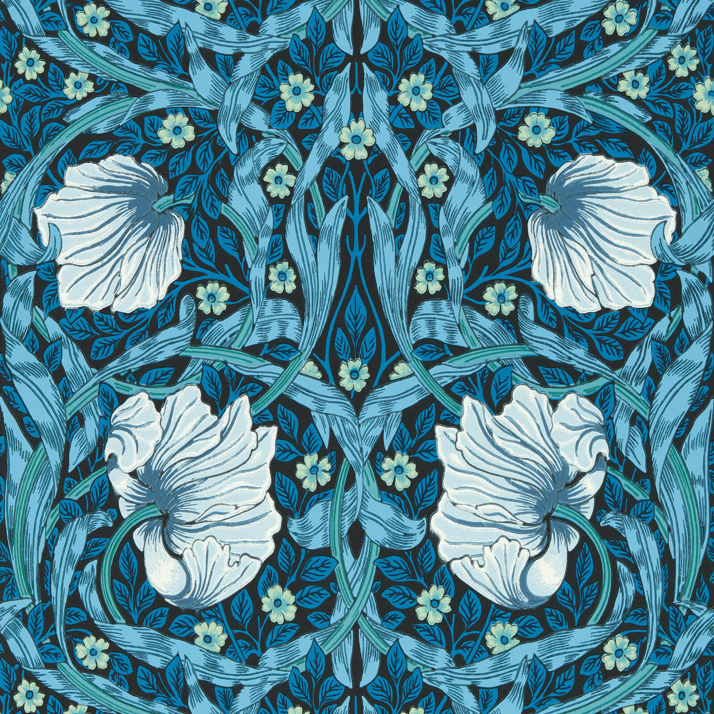 Pimpernel Tapet Midnight/Opal tapet fran Morris & Co
