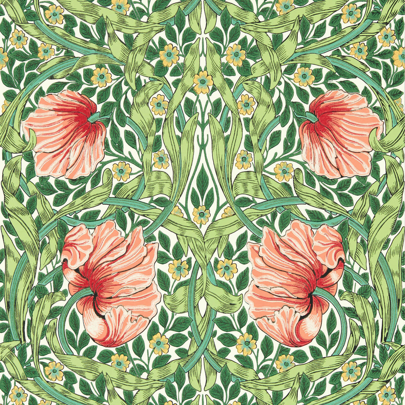 Pimpernel Tapet Shamrock/Watermelon tapet fran Morris & Co