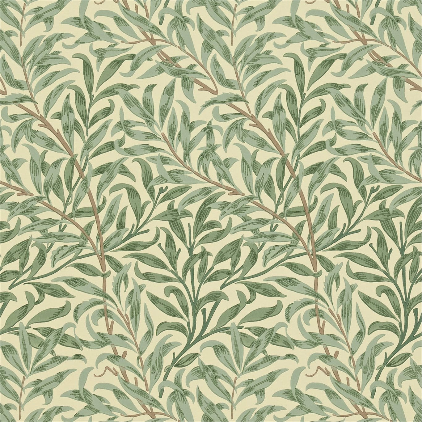 Willow Bough Tapet Green tapet fran Morris & Co