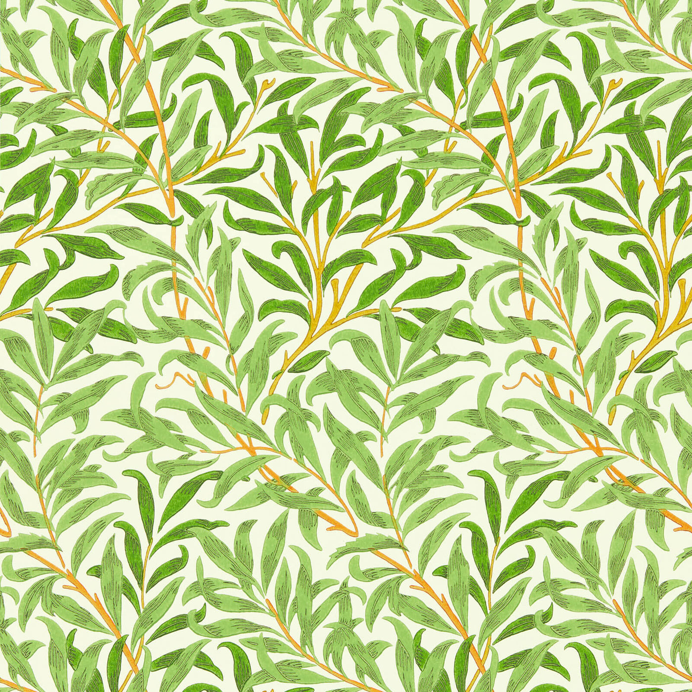 Willow Bough Tapet Leaf Green tapet fran Morris & Co