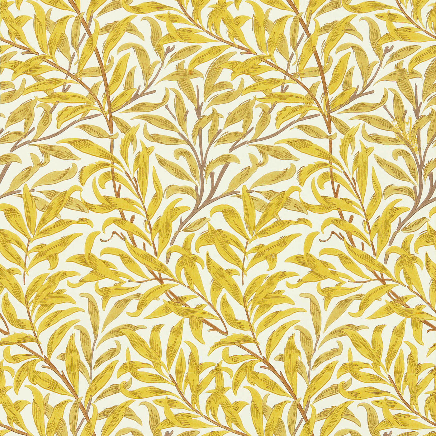 Willow Bough Tapet Summer Yellow tapet fran Morris & Co