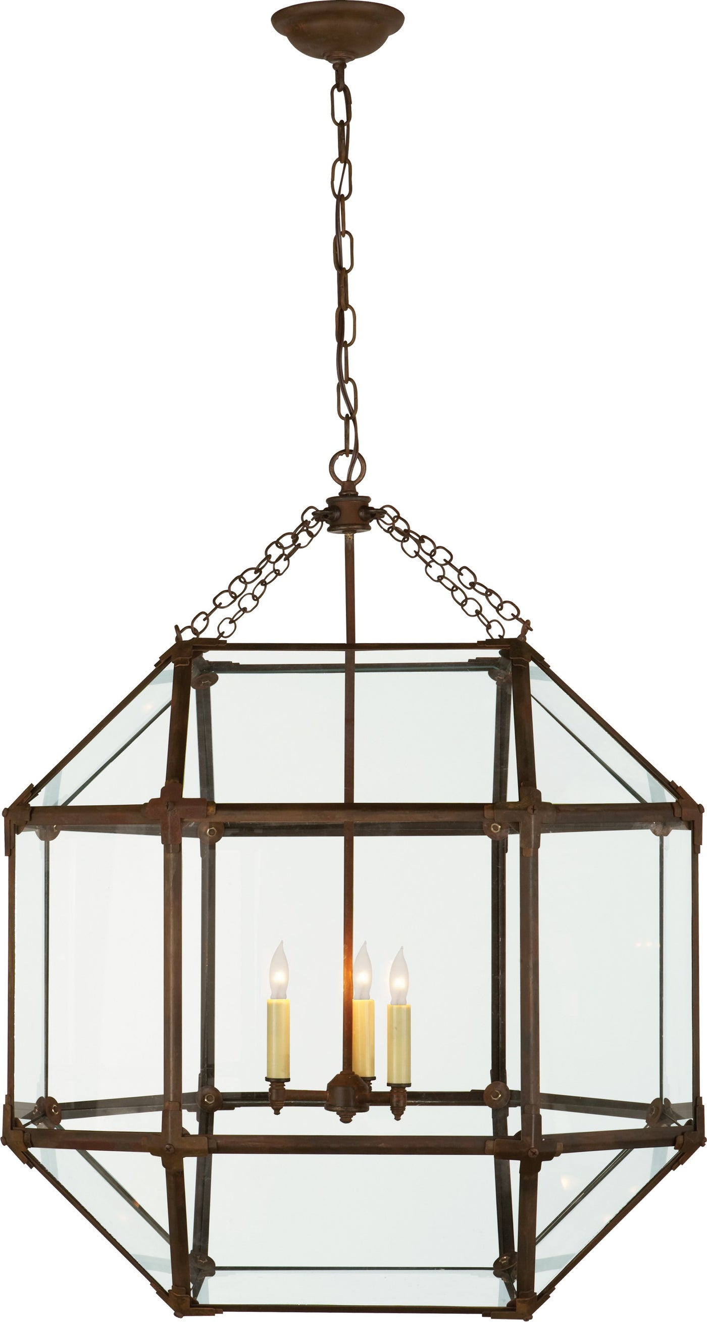 Morris Lykta Large — Suzanne Kasler for Visual Comfort & Co. — Antique Zinc with Clear Glass