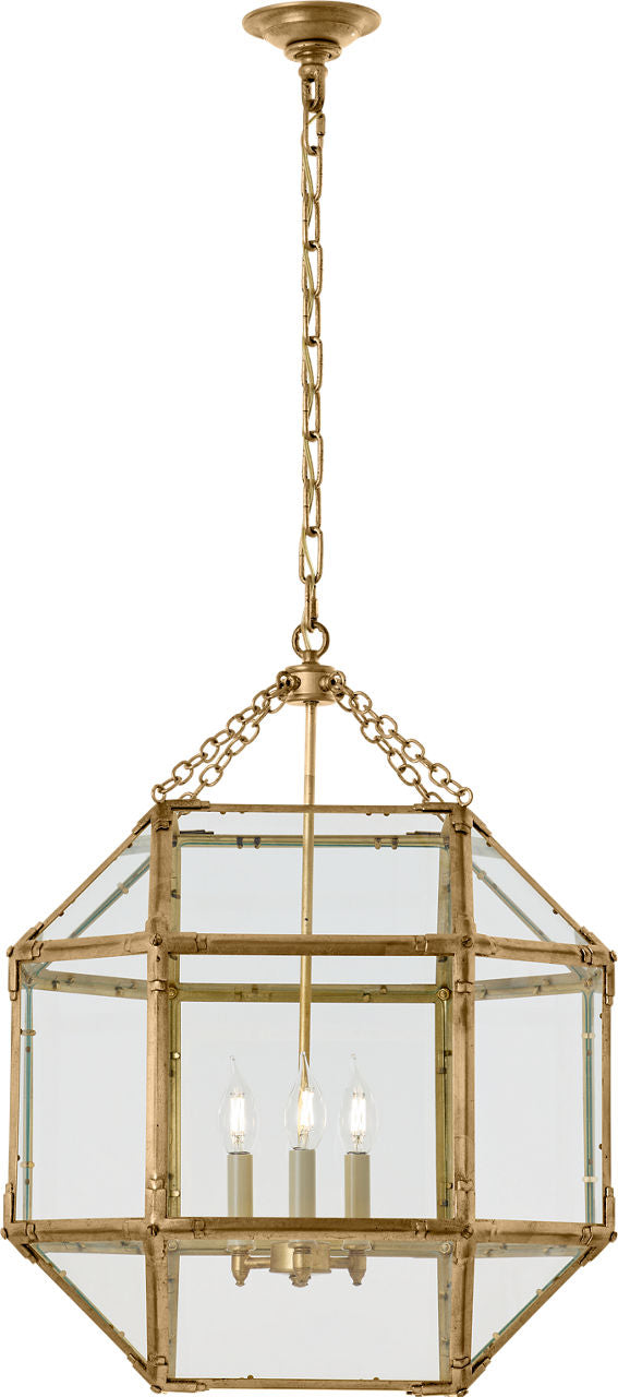 Morris Lykta Large — Suzanne Kasler for Visual Comfort & Co. — Gilded Iron with Clear Glass