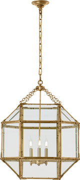 Morris Lykta Large — Suzanne Kasler for Visual Comfort & Co. — Gilded Iron with Clear Glass