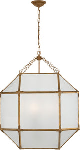 Morris Lykta Large — Suzanne Kasler for Visual Comfort & Co. — Gilded Iron with Frosted Glass