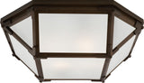 Morris Plafond — Suzanne Kasler for Visual Comfort & Co. — Antique Zinc with Frosted Glass