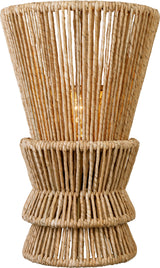 Antigua Medium Vägglampa — Chapman & Myers for Visual Comfort & Co. — Antique-Burnished Brass and Natural Abaca