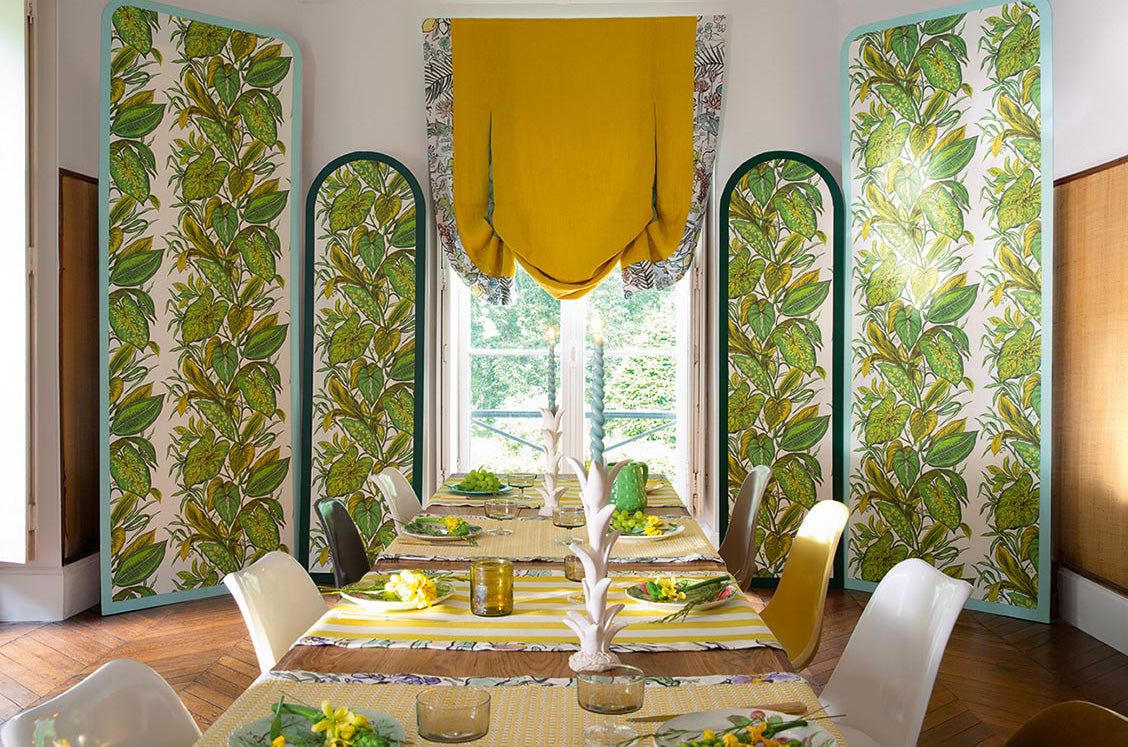 Nassau room setting — Pierre Frey wallpaper