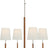 Polished Nickel and Natural Leather with Linen Shades