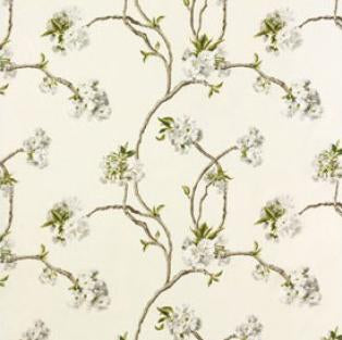 Orchard Blossom Ivory/Green — Nina Campbell tyg
