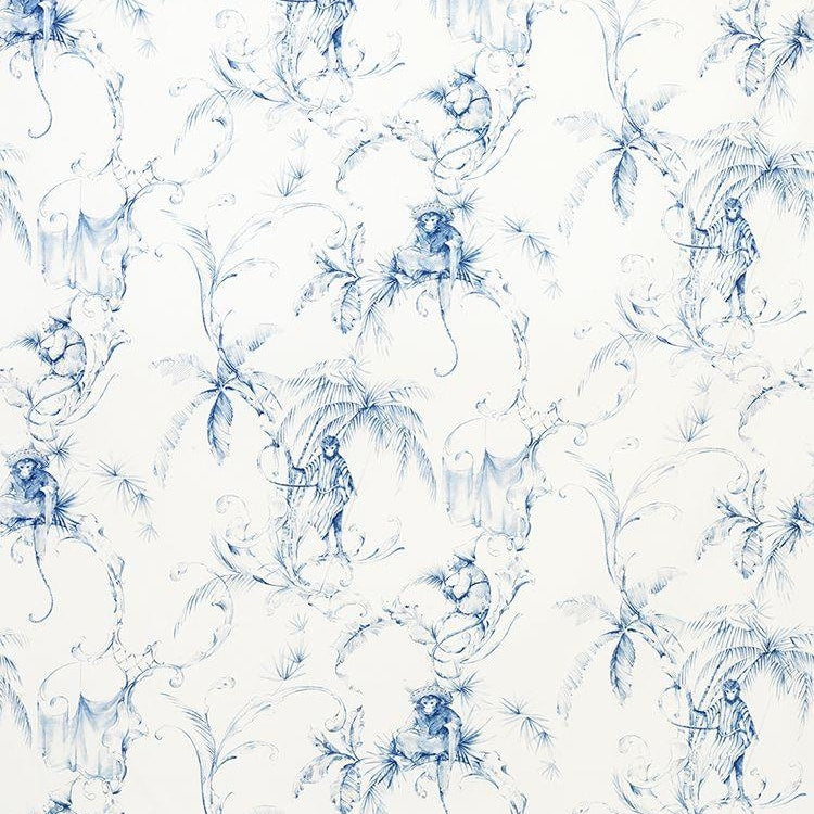 Barbary Toile Blue — Nina Campbell tyg