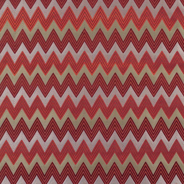 Bargello Velvets Crimson/Coral/Gold — Nina Campbell tyg