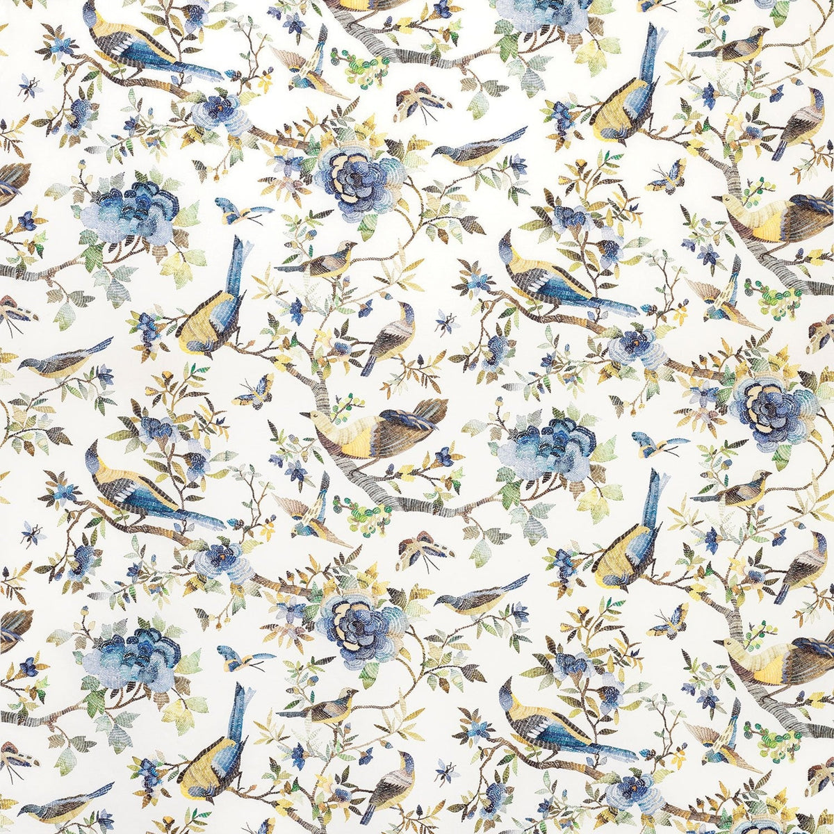 Perdana Blue/White — Nina Campbell tyg