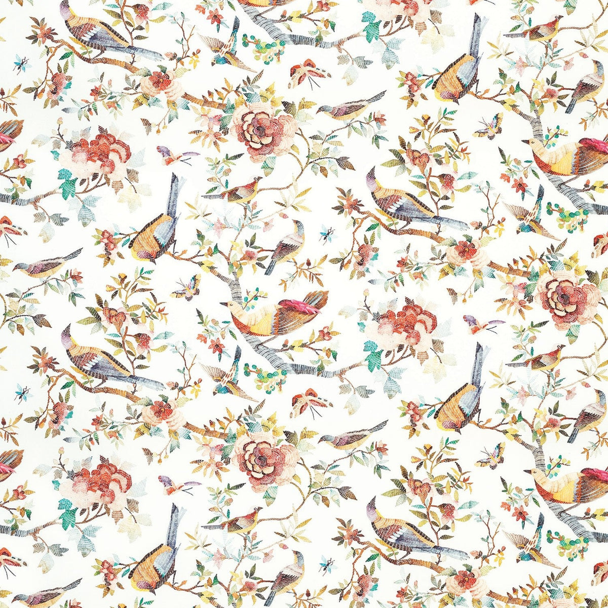 Perdana Coral/Multi — Nina Campbell tyg