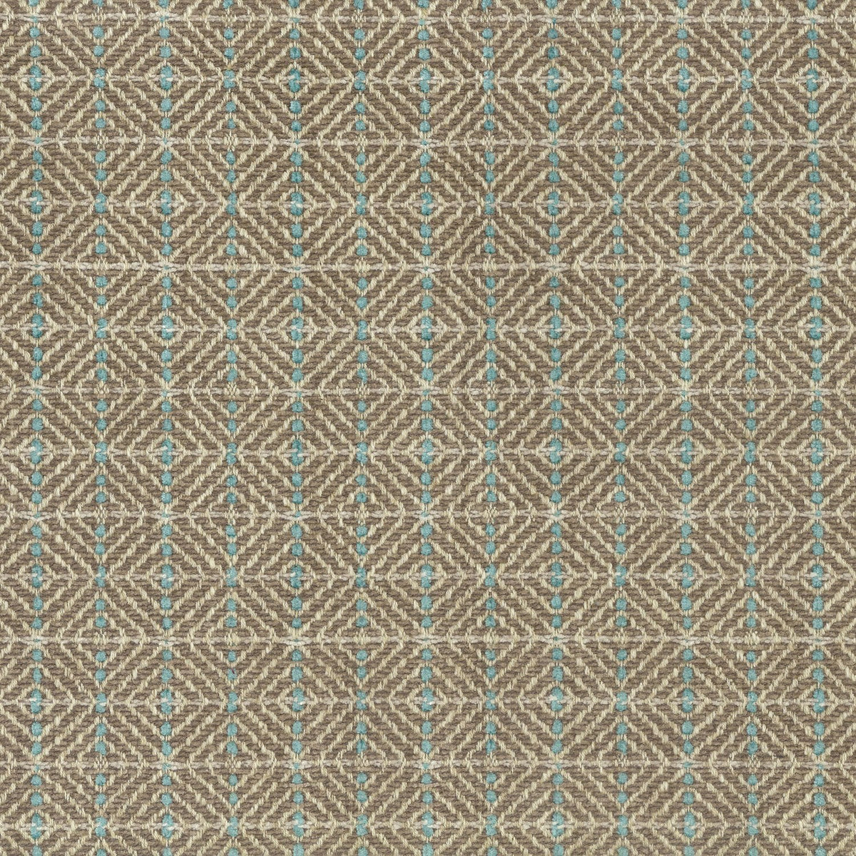Todi Beige/Aqua — Nina Campbell tyg