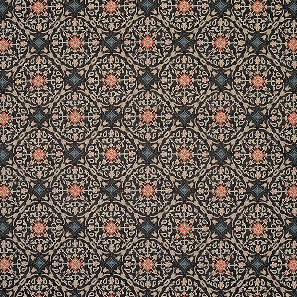 La Moulade Chocolate/Coral — Nina Campbell tyg