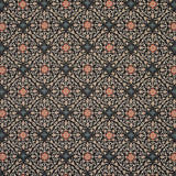La Moulade Chocolate/Coral — Nina Campbell tyg