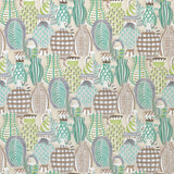 Collioure Aqua/Green/Lilac — Nina Campbell tyg