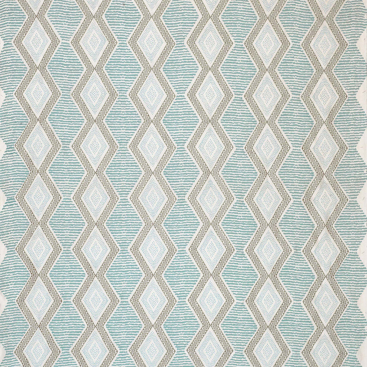 Belle Île Aqua/Beige — Nina Campbell tyg
