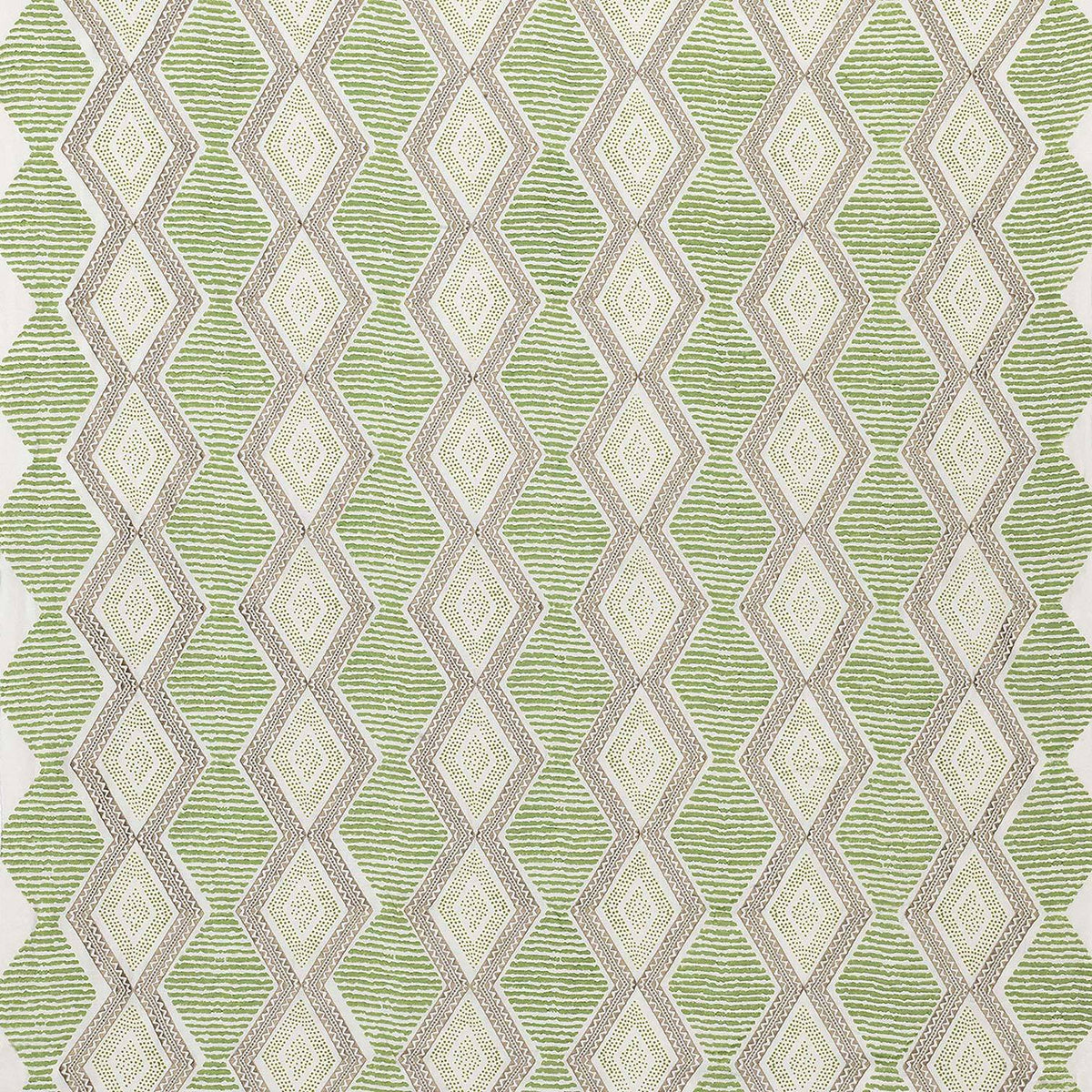 Belle Île Green/Beige — Nina Campbell tyg