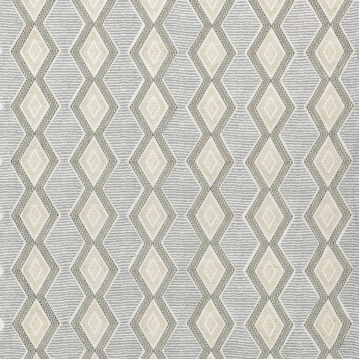 Belle Île Grey/Gold — Nina Campbell tyg