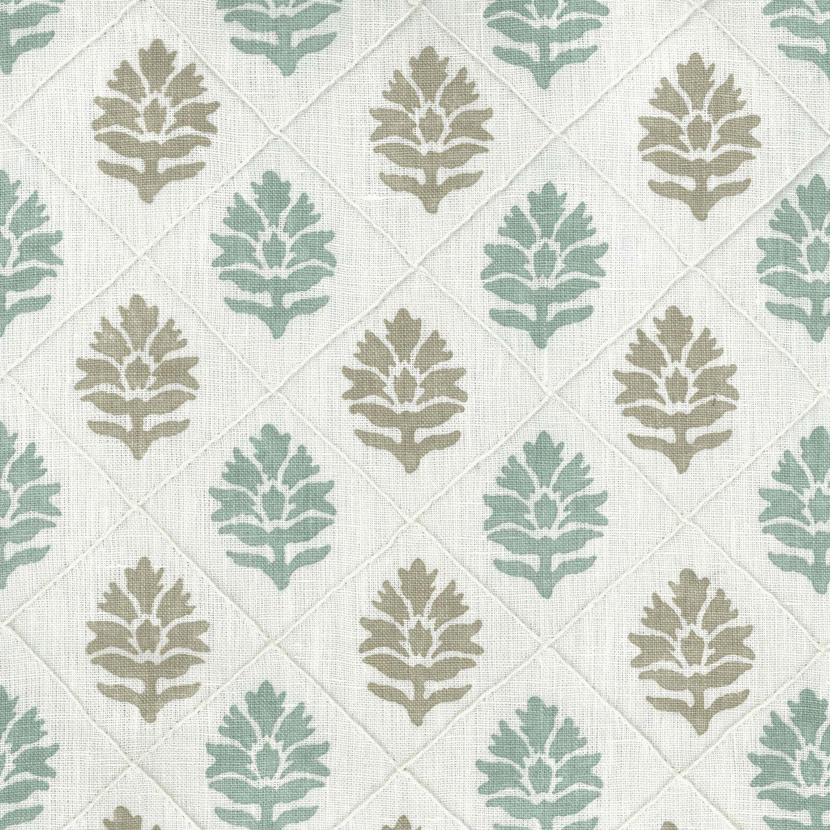 Camille Aqua/Beige — Nina Campbell tyg