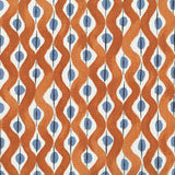 Beau Rivage Orange/Blue — Nina Campbell tyg
