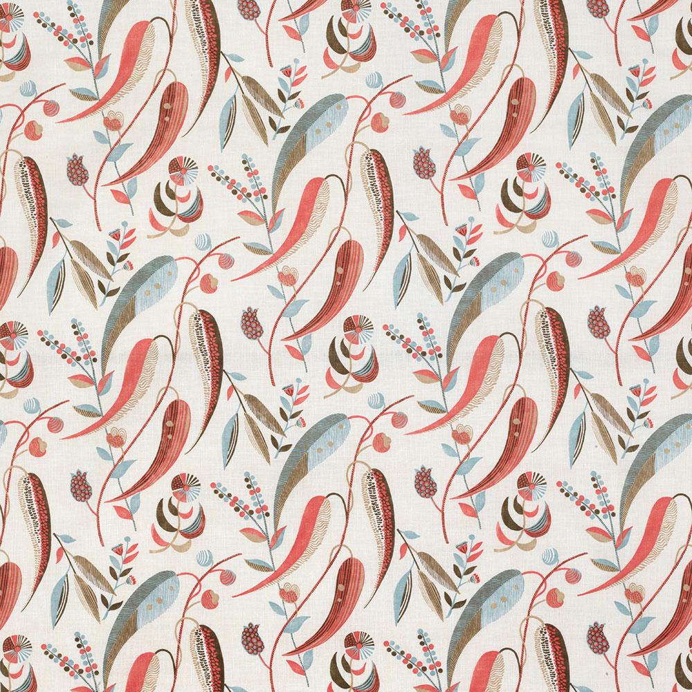 Colbert Coral/Aqua — Nina Campbell tyg