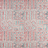 Cloisters Red/French Blue — Nina Campbell tyg