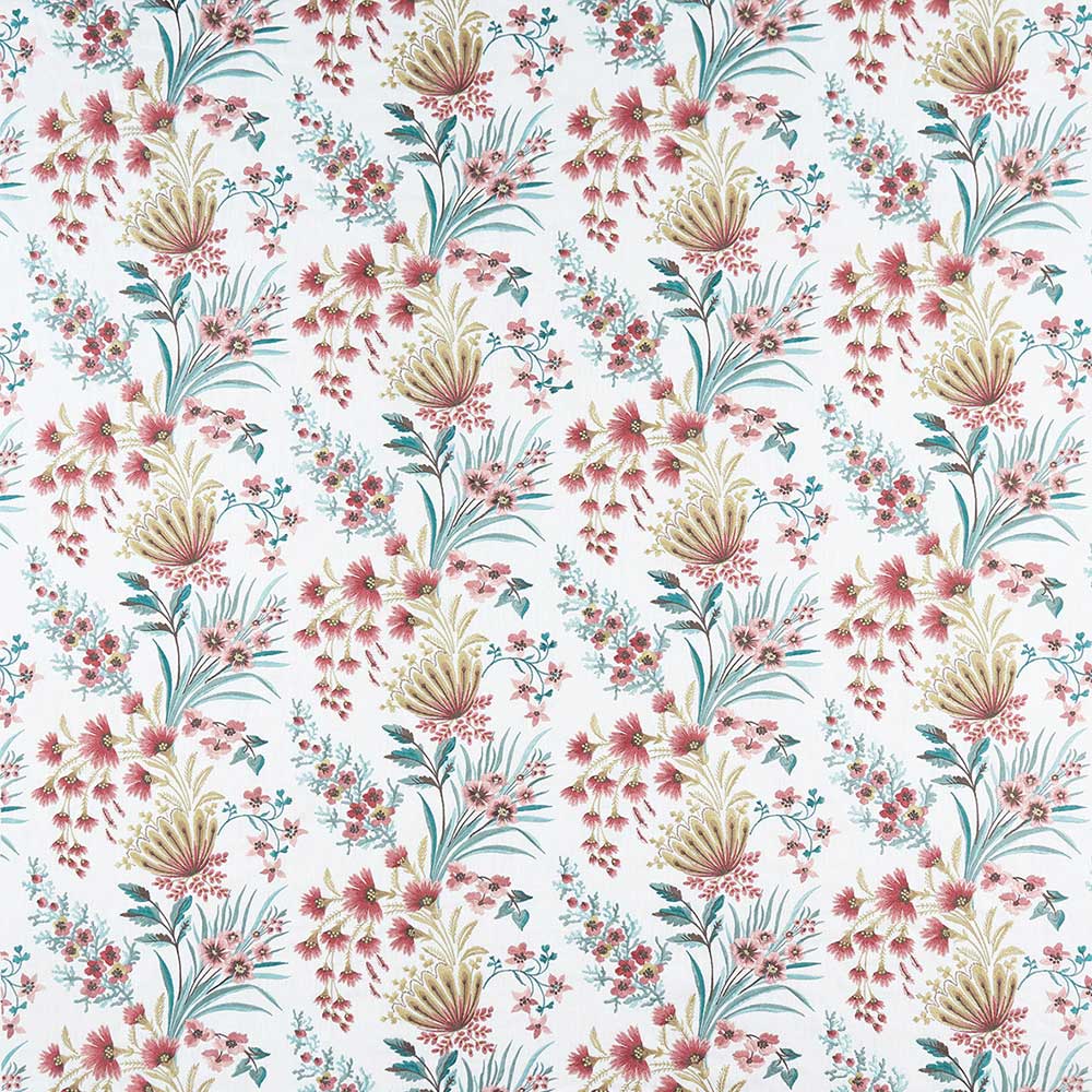Michelham Blush/Aqua — Nina Campbell tyg