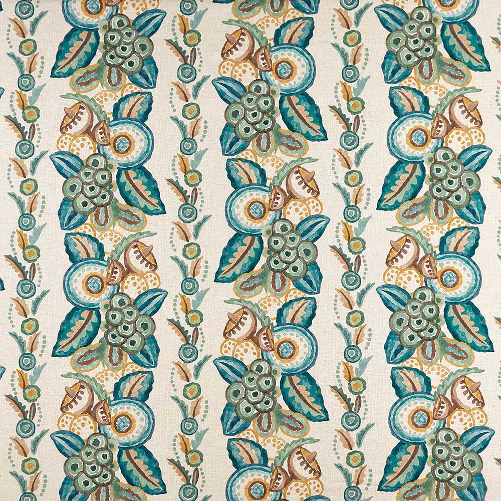 Ashdown Stripe Teal/Aqua — Nina Campbell tyg