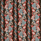 Ashdown Stripe Red/French Blue/Choc — Nina Campbell tyg