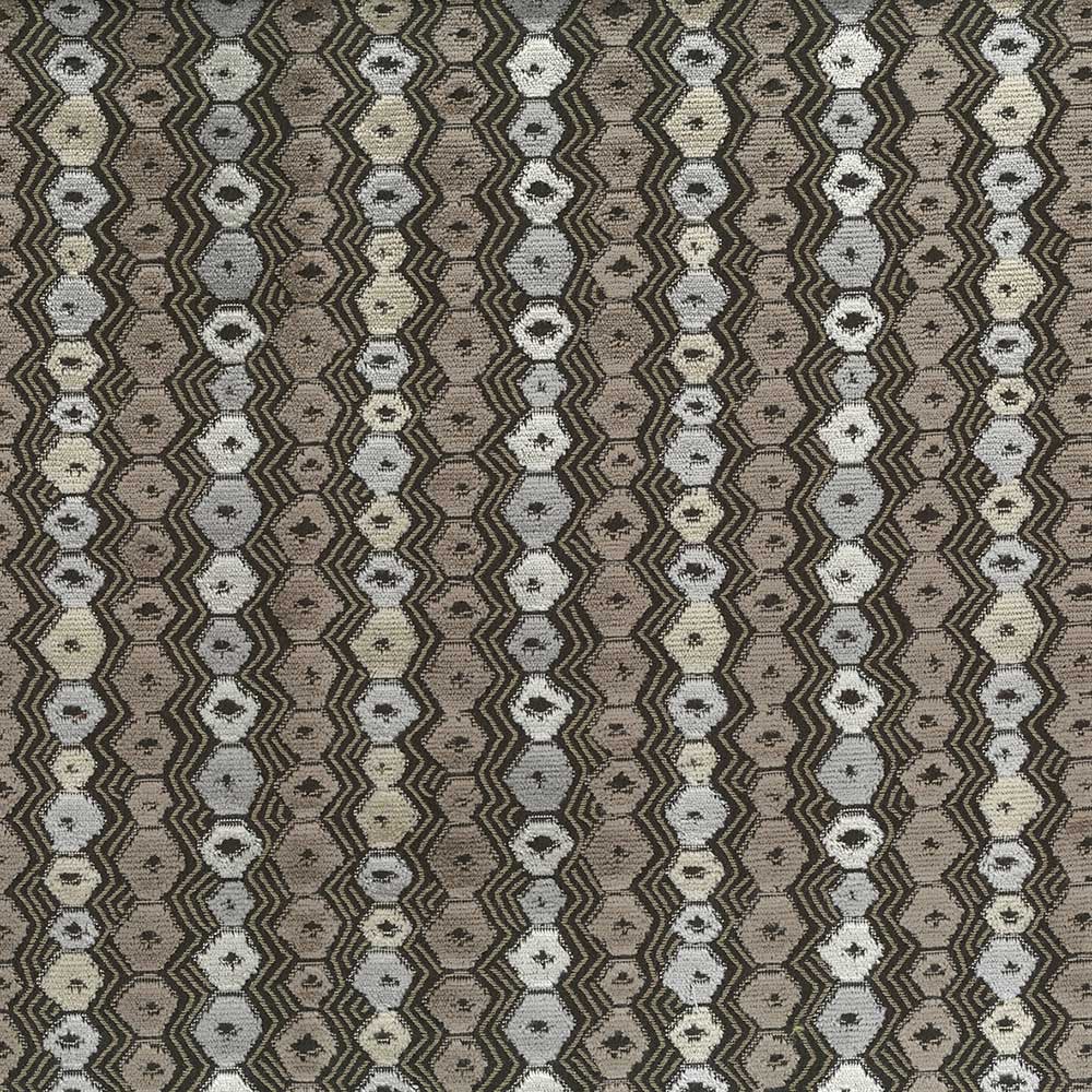 Flyte Silver/Taupe/Beige — Nina Campbell tyg