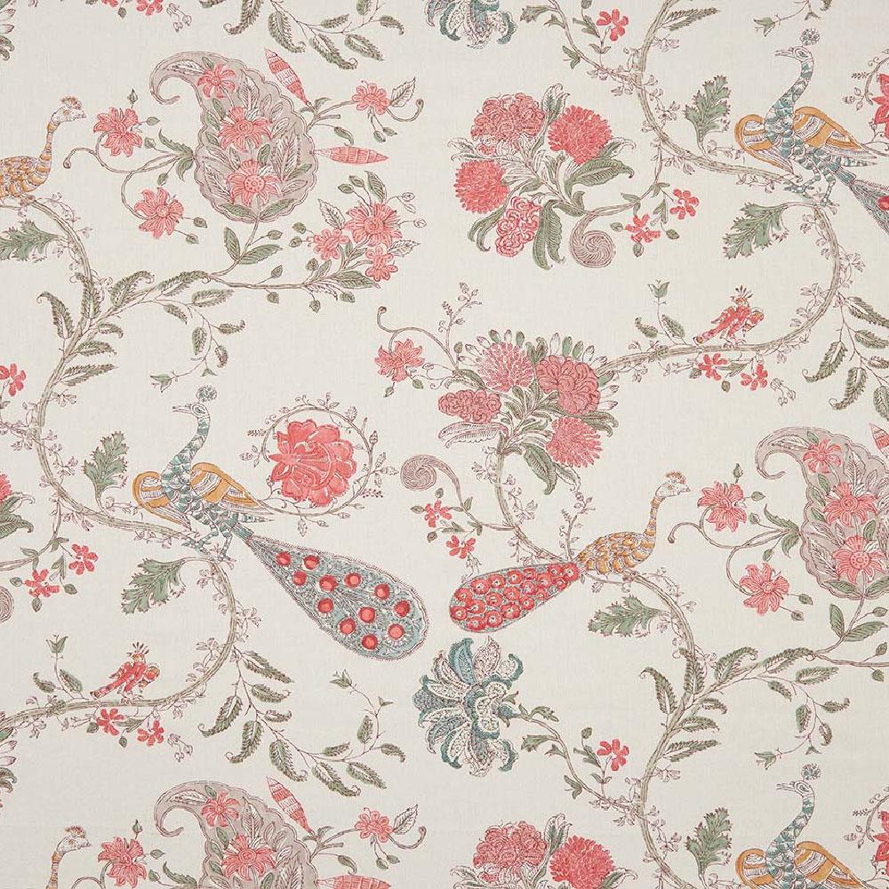 Parvani Coral/Sage — Nina Campbell tyg
