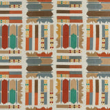 Mandovi Russet/Teal/Ochre — Nina Campbell tyg