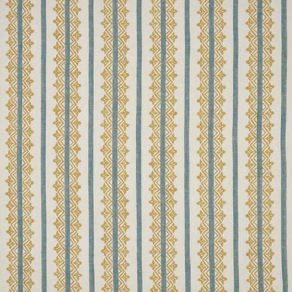 Basholi Ochre/Teal — Nina Campbell tyg