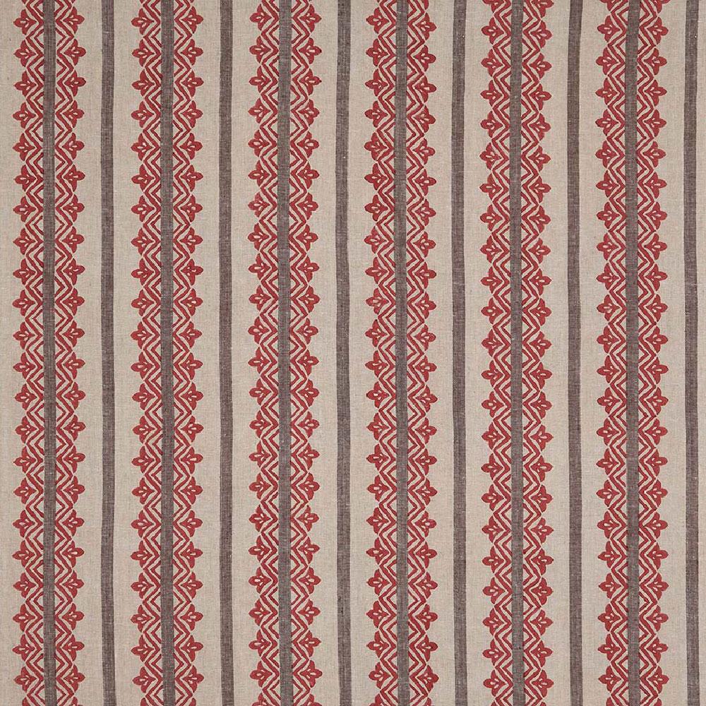 Basholi Red/Chocolate — Nina Campbell tyg