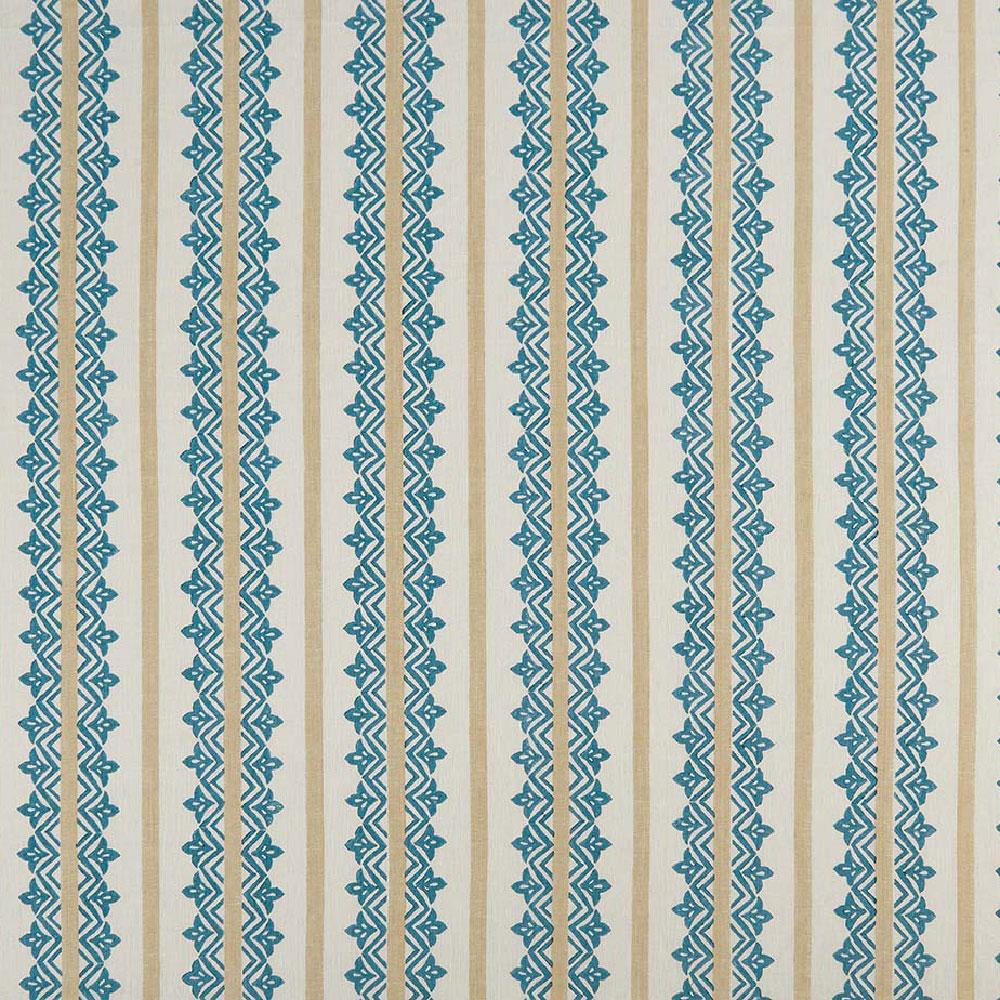Basholi Blue/Beige — Nina Campbell tyg