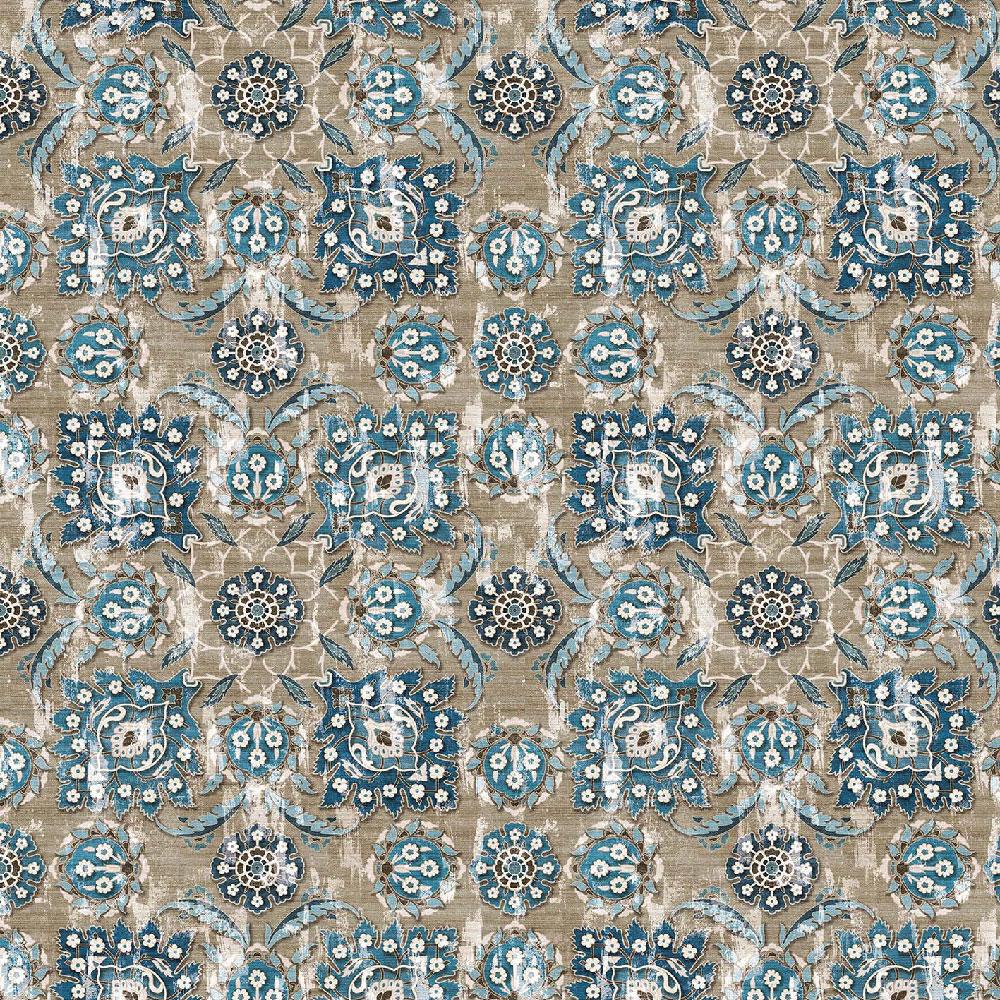 Holkar Taupe/Indigo/Blue — Nina Campbell tyg