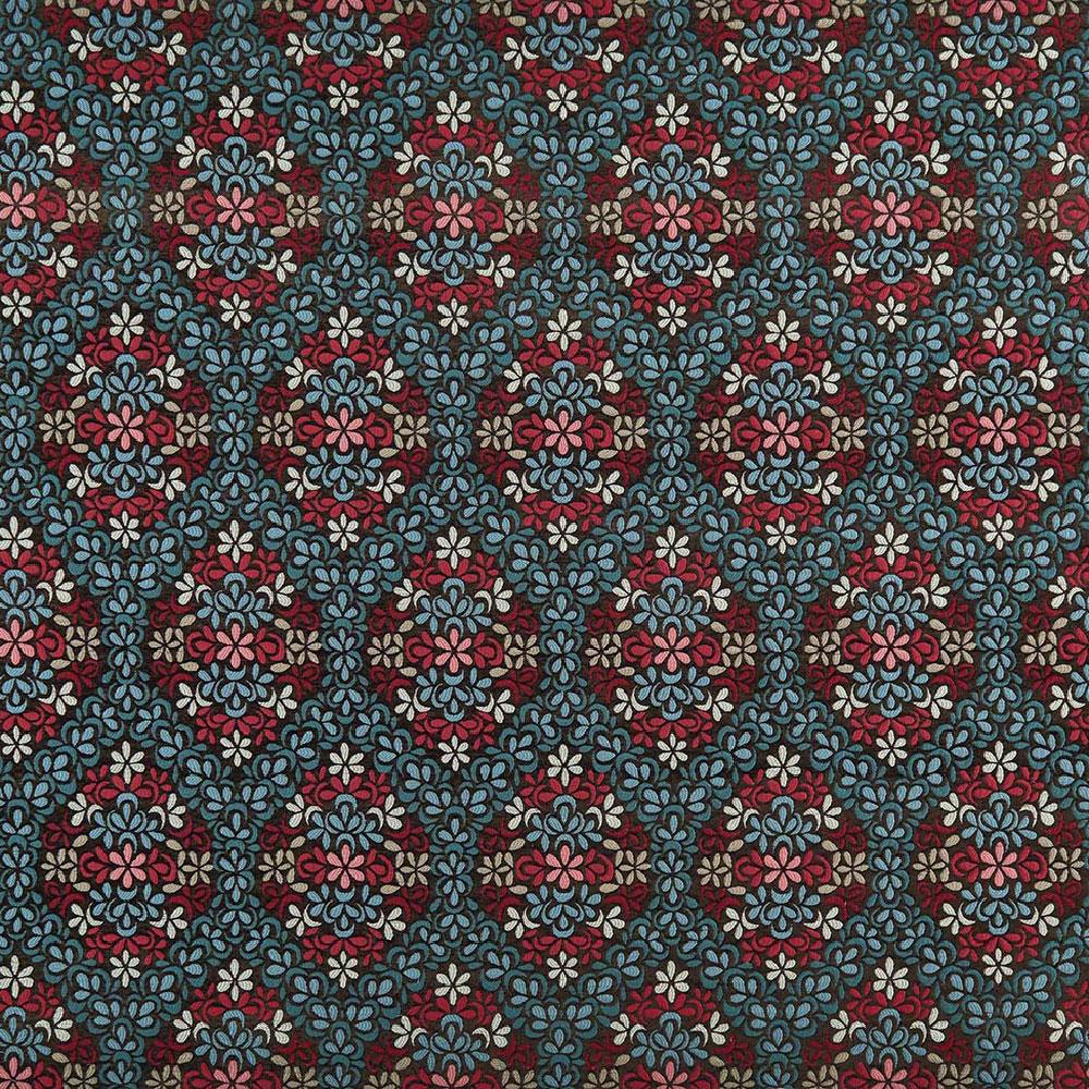 Rana Ruby/Teal/Chocolate — Nina Campbell tyg