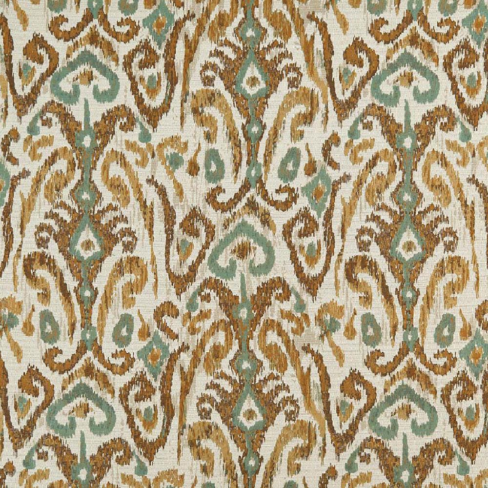 Pataudi Aqua/Gold/Bronze — Nina Campbell tyg